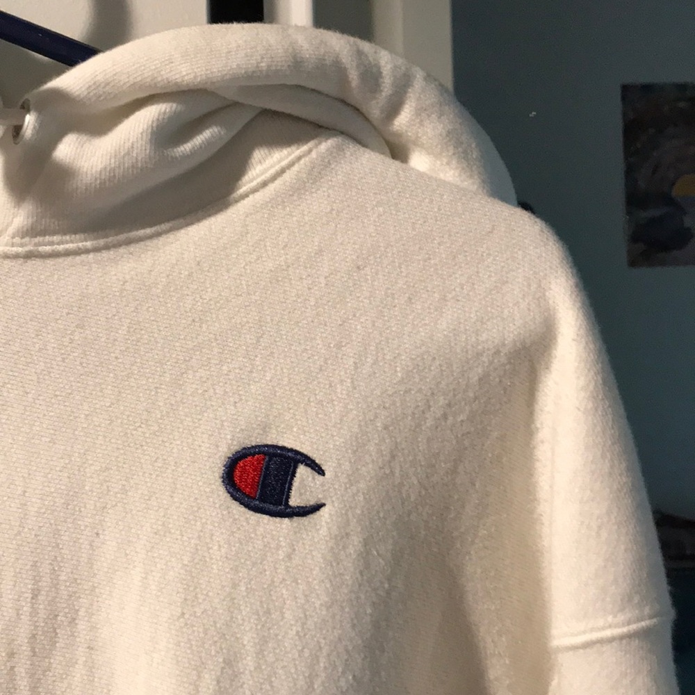 White champion hoodie!